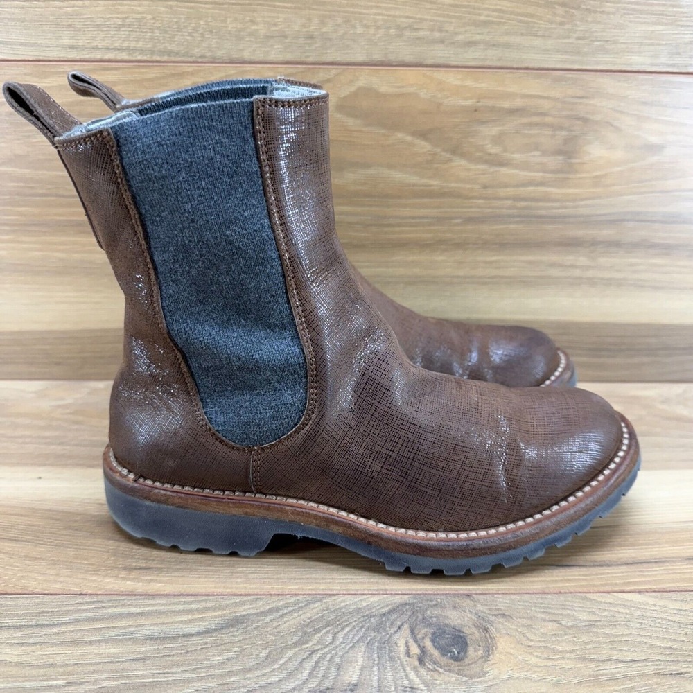 Brunello‎ Cucinelli Womens Boots Size 6 EU 36 Leather Ankle Chelsea Booties